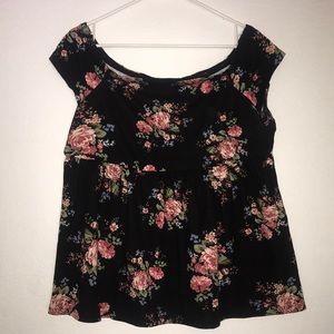 Torrid floral off the shoulder top size 0